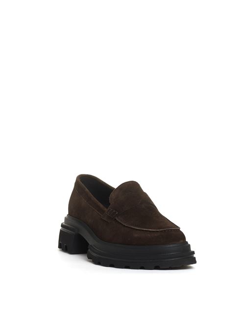 Mocassino donna marrone in pelle scamosciata HOGAN | HXW6740FM50BYES808